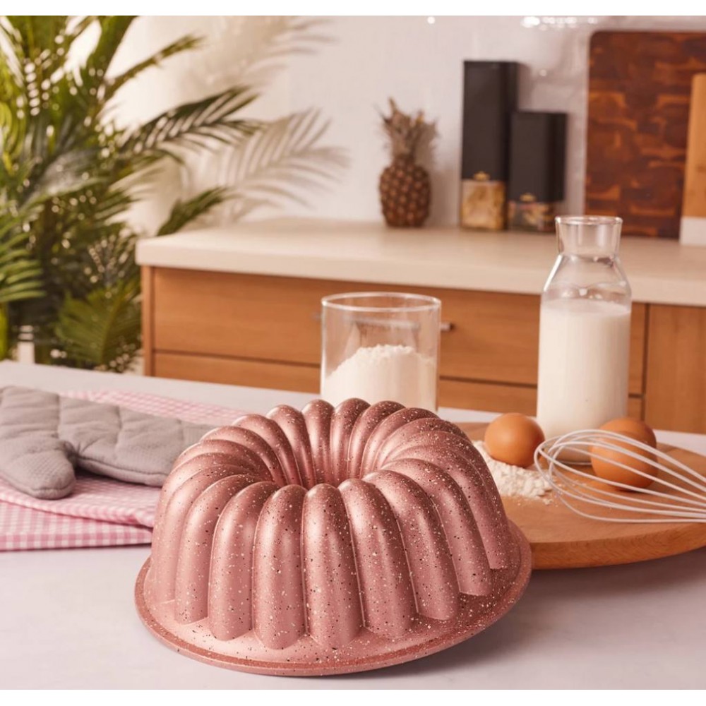 Emsan Arya Döküm Kek Kalıbı Golden Pink 24 cm Emsan Arya Döküm Kek Kalıbı Golden Pink 24 cm